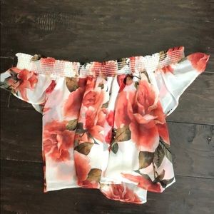 Show me your Mumu off shoulder crop top. Size XS